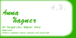 anna wagner business card