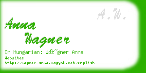 anna wagner business card
